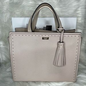 Kate Spade Studded Abby West Street Leather Satchel